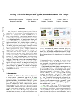 Learning Articulated Shape with Keypoint Pseudo-labels from Web Images