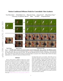 Motion-Conditioned Diffusion Model for Controllable Video Synthesis