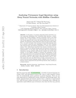 Analyzing Vietnamese Legal Questions Using Deep Neural Networks with
  Biaffine Classifiers