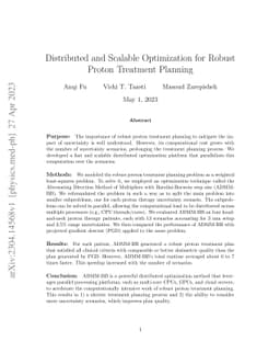 Distributed and Scalable Optimization for Robust Proton Treatment
  Planning