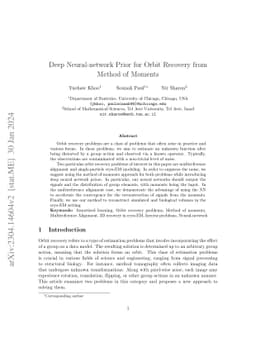 Deep Neural-network Prior for Orbit Recovery from Method of Moments