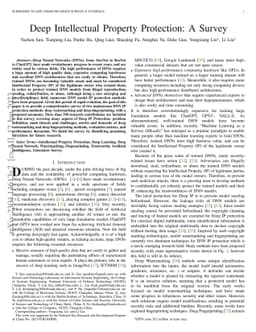 Deep Intellectual Property Protection: A Survey
