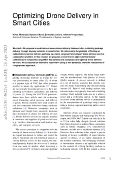 Optimizing Drone Delivery in Smart Cities