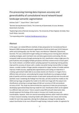Pre-processing training data improves accuracy and generalisability of
  convolutional neural network based landscape semantic segmentation