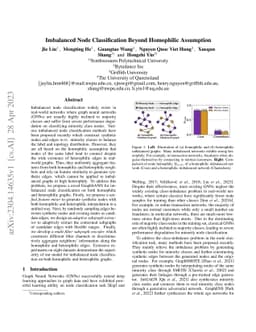Imbalanced Node Classification Beyond Homophilic Assumption