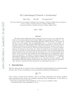 On Underdamped Nesterov's Acceleration