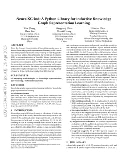 NeuralKG-ind: A Python Library for Inductive Knowledge Graph
  Representation Learning
