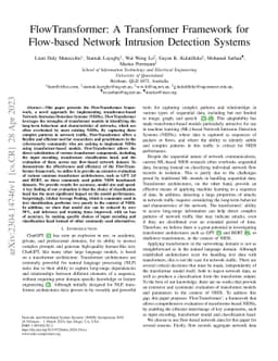 FlowTransformer: A Transformer Framework for Flow-based Network
  Intrusion Detection Systems