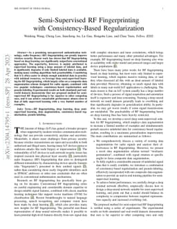 Semi-Supervised RF Fingerprinting with Consistency-Based Regularization