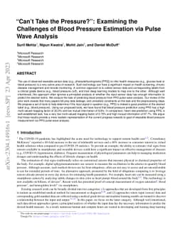 "Can't Take the Pressure?": Examining the Challenges of Blood Pressure
  Estimation via Pulse Wave Analysis