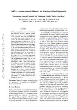 HQP: A Human-Annotated Dataset for Detecting Online Propaganda