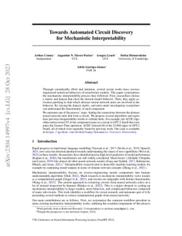Towards Automated Circuit Discovery for Mechanistic Interpretability