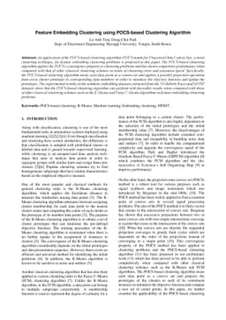 Feature Embedding Clustering using POCS-based Clustering Algorithm