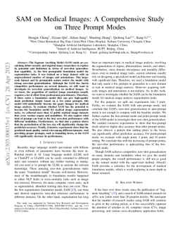 SAM on Medical Images: A Comprehensive Study on Three Prompt Modes
