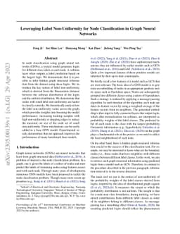 Leveraging Label Non-Uniformity for Node Classification in Graph Neural
  Networks