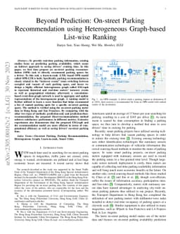 Beyond Prediction: On-street Parking Recommendation using Heterogeneous
  Graph-based List-wise Ranking