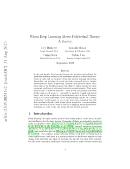 When Deep Learning Meets Polyhedral Theory: A Survey