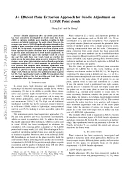 An Efficient Plane Extraction Approach for Bundle Adjustment on LiDAR
  Point clouds