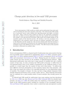 Change point detection in low-rank VAR processes