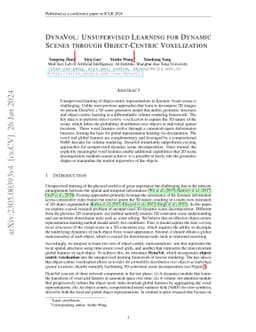 DynaVol: Unsupervised Learning for Dynamic Scenes through Object-Centric
  Voxelization