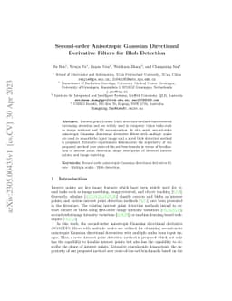 Second-order Anisotropic Gaussian Directional Derivative Filters for
  Blob Detection