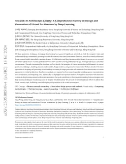 Towards AI-Architecture Liberty: A Comprehensive Survey on Design and
  Generation of Virtual Architecture by Deep Learning