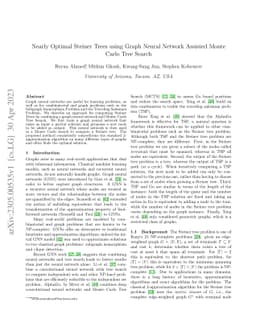 Nearly Optimal Steiner Trees using Graph Neural Network Assisted Monte
  Carlo Tree Search