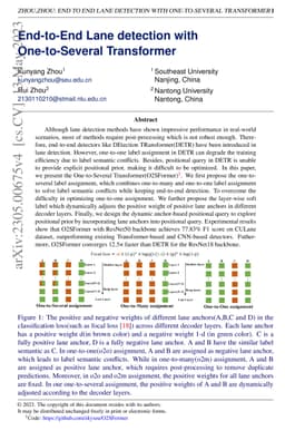 End-to-End Lane detection with One-to-Several Transformer