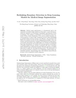 Rethinking Boundary Detection in Deep Learning Models for Medical Image
  Segmentation