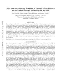 Joint tone mapping and denoising of thermal infrared images via
  multi-scale Retinex and multi-task learning