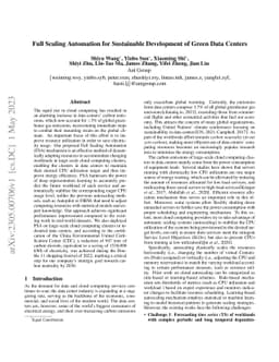 Full Scaling Automation for Sustainable Development of Green Data Centers