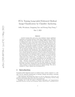 FCA: Taming Long-tailed Federated Medical Image Classification by
  Classifier Anchoring