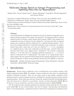 Molecular Design Based on Integer Programming and Splitting Data Sets by
  Hyperplanes