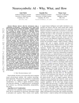 Neurosymbolic AI -- Why, What, and How