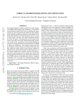 CORSD: Class-Oriented Relational Self Distillation