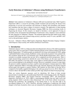 Early Detection of Alzheimer's Disease using Bottleneck Transformers