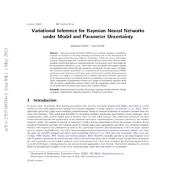 Variational Inference for Bayesian Neural Networks under Model and
  Parameter Uncertainty