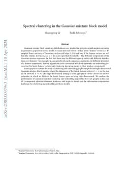 Spectral clustering in the Gaussian mixture block model