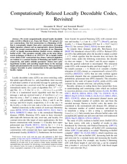 Computationally Relaxed Locally Decodable Codes, Revisited