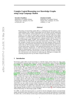 Complex Logical Reasoning over Knowledge Graphs using Large Language
  Models