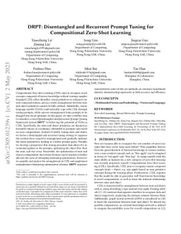 DRPT: Disentangled and Recurrent Prompt Tuning for Compositional
  Zero-Shot Learning