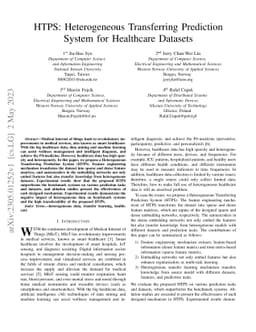 HTPS: Heterogeneous Transferring Prediction System for Healthcare
  Datasets