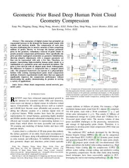 Geometric Prior Based Deep Human Point Cloud Geometry Compression