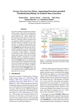Turning Flowchart into Dialog: Augmenting Flowchart-grounded
  Troubleshooting Dialogs via Synthetic Data Generation