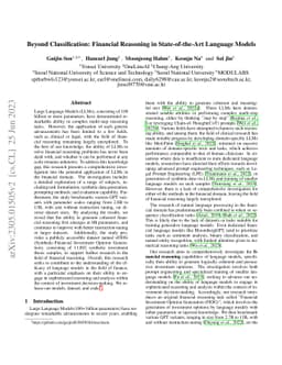 Beyond Classification: Financial Reasoning in State-of-the-Art Language
  Models