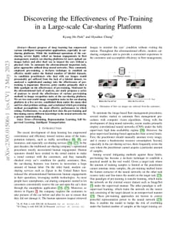 Discovering the Effectiveness of Pre-Training in a Large-scale
  Car-sharing Platform
