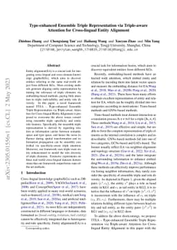 Type-enhanced Ensemble Triple Representation via Triple-aware Attention
  for Cross-lingual Entity Alignment