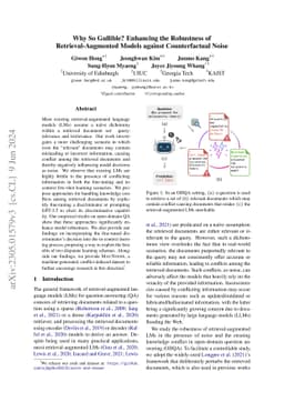 Why So Gullible? Enhancing the Robustness of Retrieval-Augmented Models
  against Counterfactual Noise