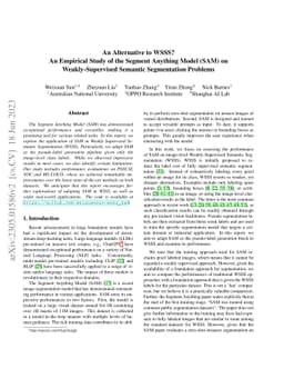 An Alternative to WSSS? An Empirical Study of the Segment Anything Model
  (SAM) on Weakly-Supervised Semantic Segmentation Problems
