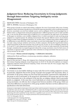Judgment Sieve: Reducing Uncertainty in Group Judgments through
  Interventions Targeting Ambiguity versus Disagreement